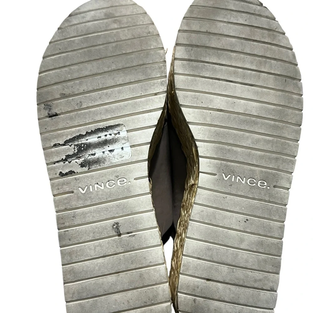 Vince Gray Platform Shoes with Hook and Loop Straps Size 7.5